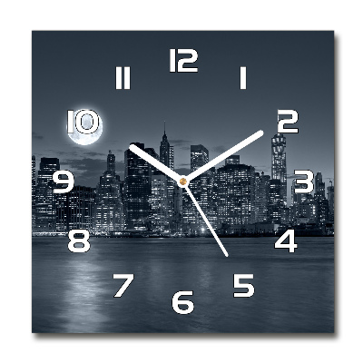 Reloj cuadrado Nueva York de noche