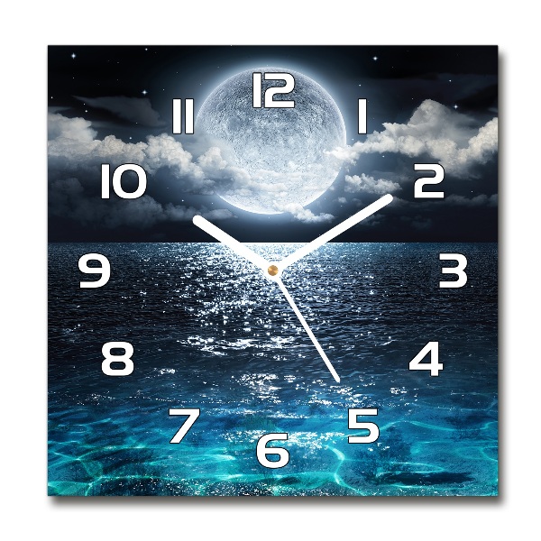 Reloj de pared cuadrado Luna llena