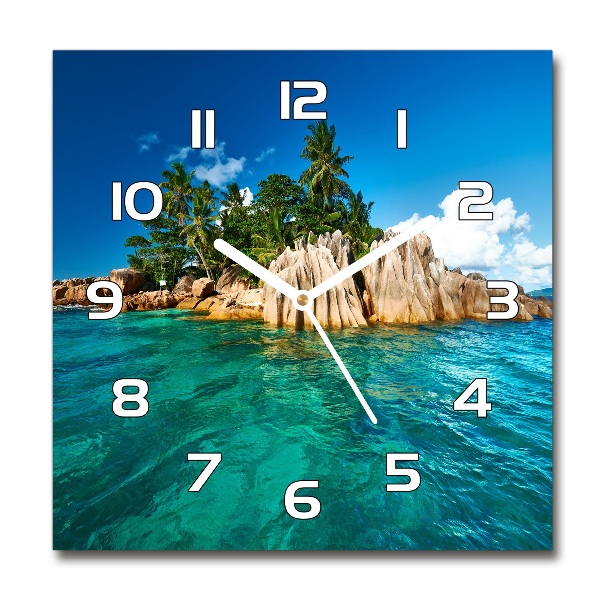 Reloj cuadrado Isla tropical