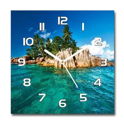 Reloj cuadrado Isla tropical