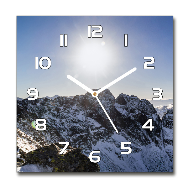 Reloj cuadrado Invierno en los montes Tatra