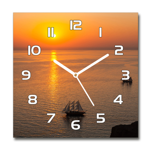 Reloj cuadrado Mar al atardecer