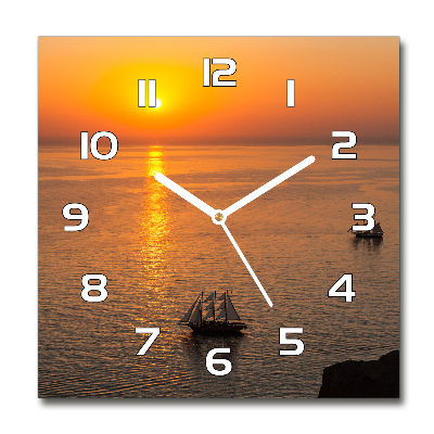 Reloj cuadrado Mar al atardecer