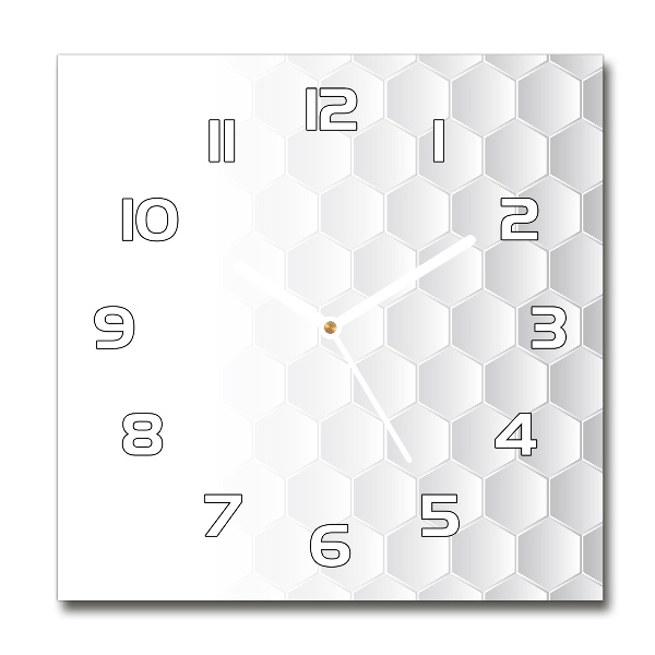 Reloj cuadrado Fondo de hexágonos
