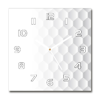 Reloj cuadrado Fondo de hexágonos