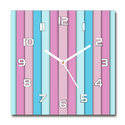 Zegar szklany na ścianę Kolorowe paski