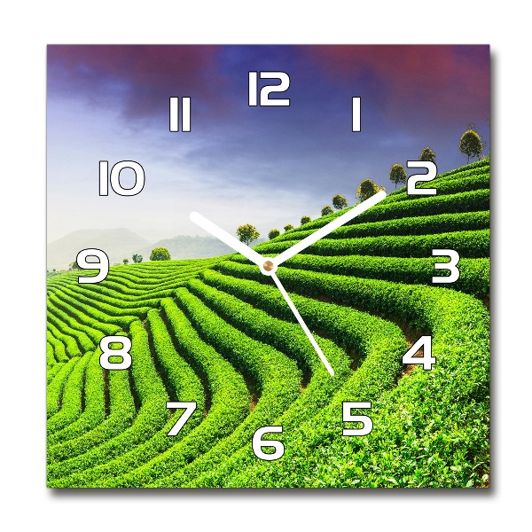 Reloj cuadrado Plantación de té