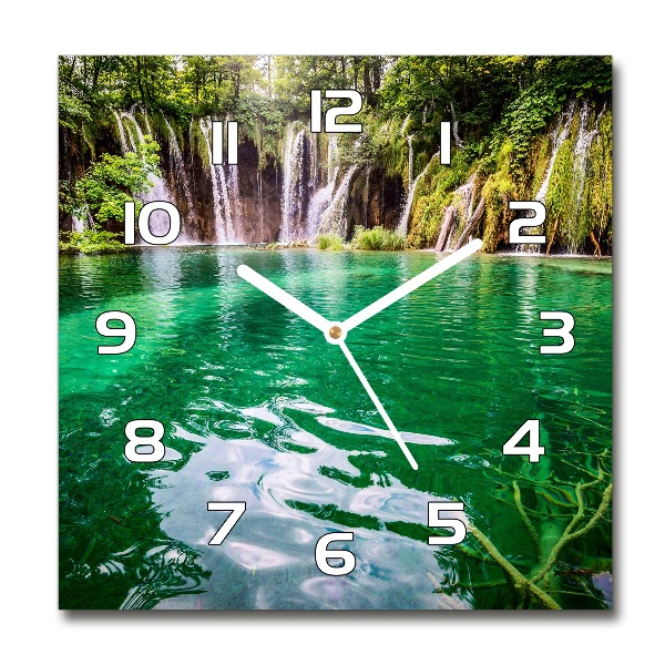 Reloj de pared cuadrado Lago de Plitvice