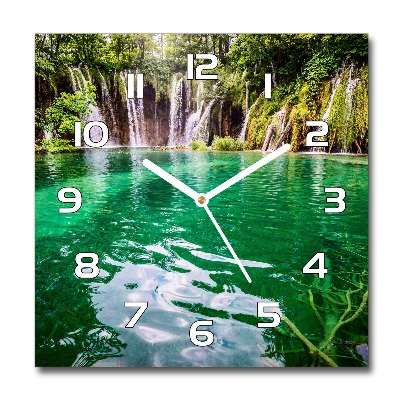 Reloj de pared cuadrado Lago de Plitvice