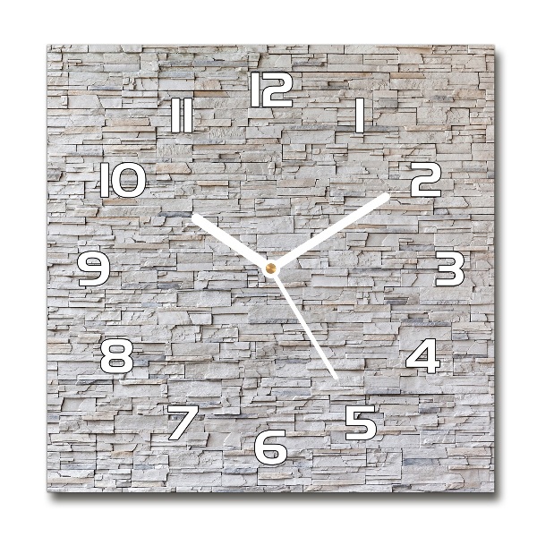 Reloj de pared cuadrado Muro de piedra