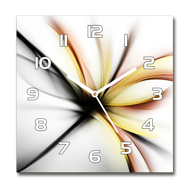 Reloj cuadrado Flor abstracta