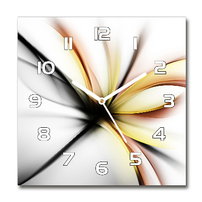 Reloj cuadrado Flor abstracta