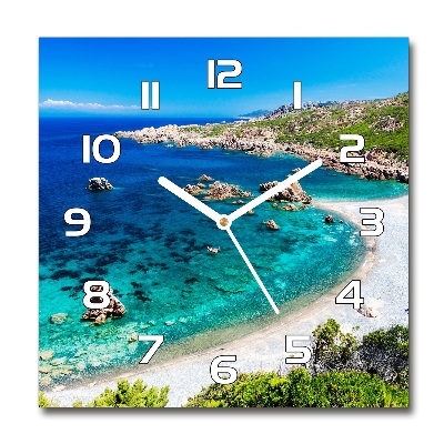 Reloj de pared cuadrado Bahía del mar