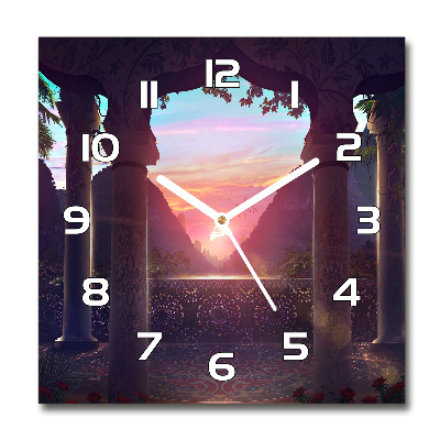 Reloj de pared cuadrado Arquitectura oriental