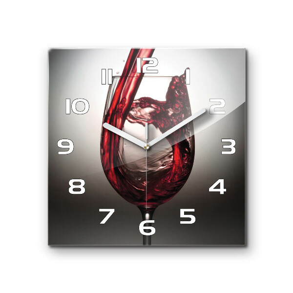 Reloj cuadrado Vino tinto