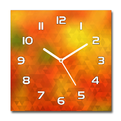 Reloj de pared cuadrado Triángulos abstractos