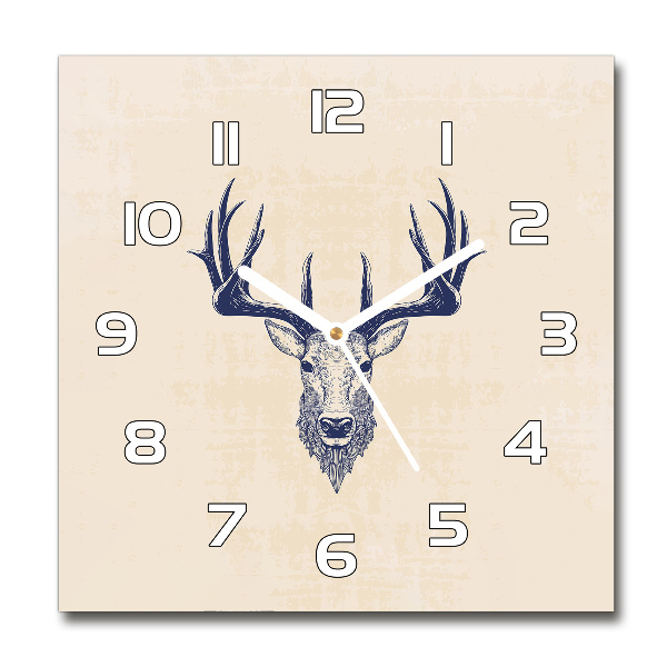 Reloj cuadrado colmillo de ciervo