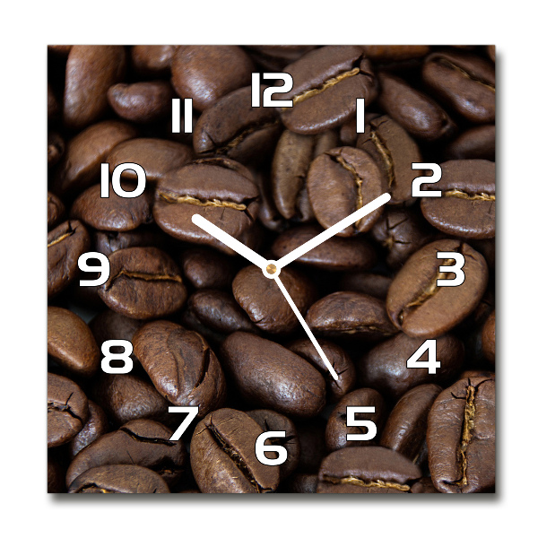 Reloj cuadrado Granos de café