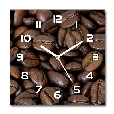 Reloj cuadrado Granos de café