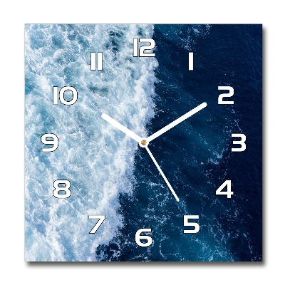 Reloj de pared cuadrado olas del mar