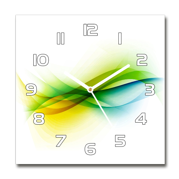 Reloj de pared cuadrado Ondas abstractas