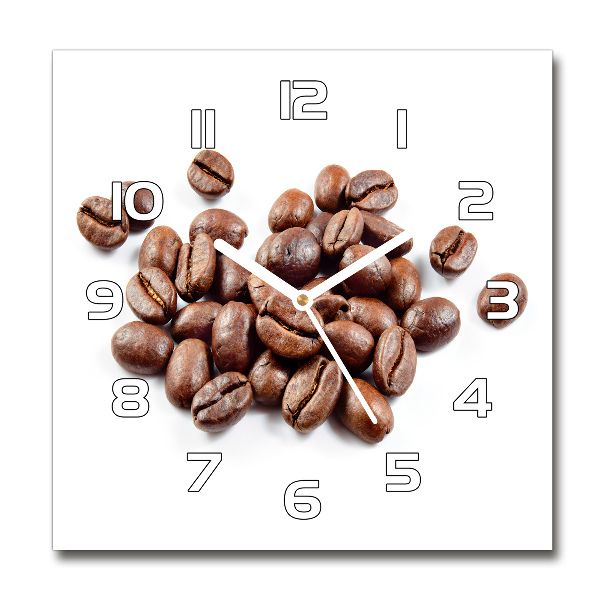 Reloj cuadrado Granos de café