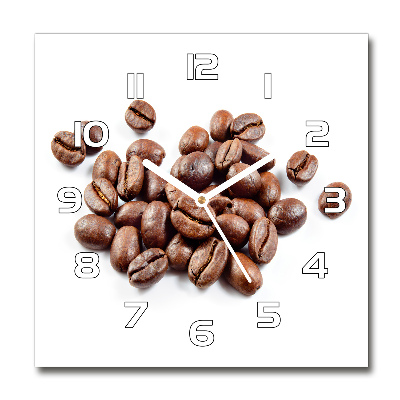 Reloj cuadrado Granos de café