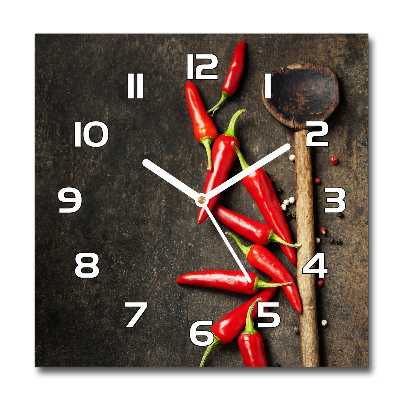 Reloj de pared cuadrado chiles