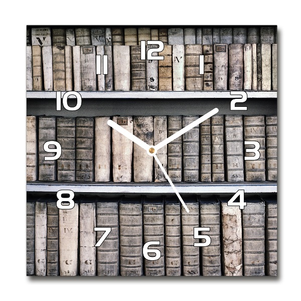 Reloj de pared cuadrado Estante para libros