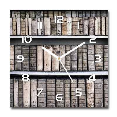 Reloj de pared cuadrado Estante para libros