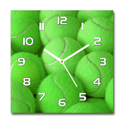 Reloj de pared cuadrado pelotas de tenis