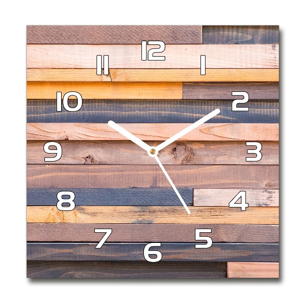 Reloj de pared cuadrado pared de madera
