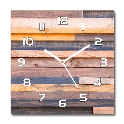 Reloj de pared cuadrado pared de madera