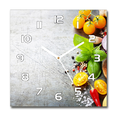 Reloj de pared cuadrado Verduras