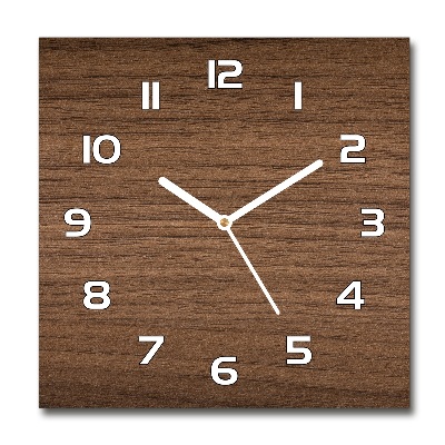 Reloj de pared cuadrado Fondo de madera