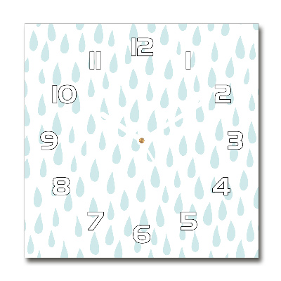 Reloj de pared cuadrado Gotas