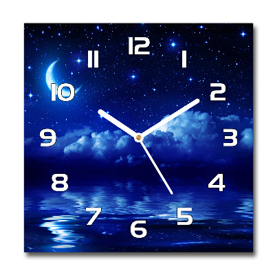 Reloj cuadrado El cielo de noche