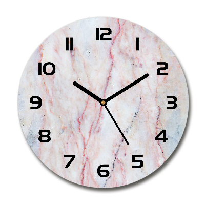 Reloj de cristal redondo Mármol