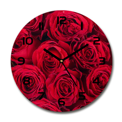 Reloj de pared redondo Rosas