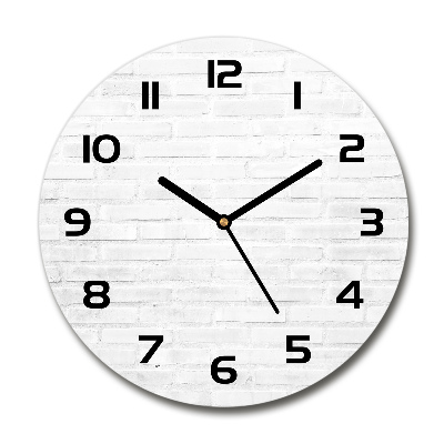Reloj de pared redondo pared de ladrillos