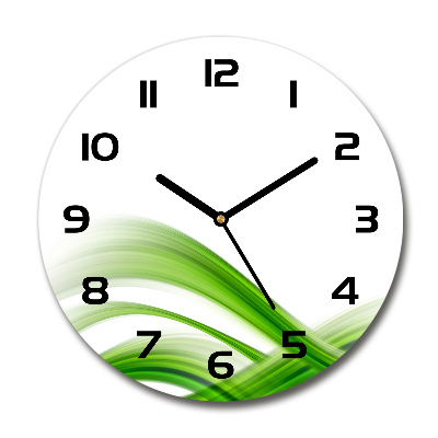 Reloj de cristal redondo Onda abstracta