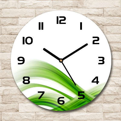 Zegar szklany na ścianę Abstrakcja fala