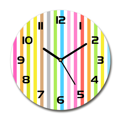 Reloj redondo pared Rayas de colores