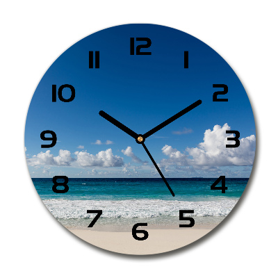 Reloj redondo pared Playa de Seychelles