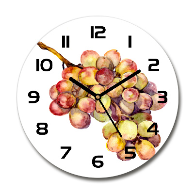 Reloj de cristal redondo Un racimo de uvas