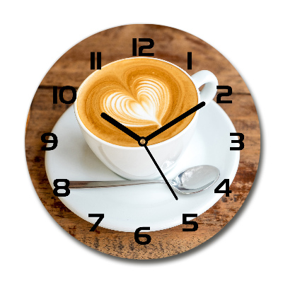 Reloj de pared redondo Café en una taza