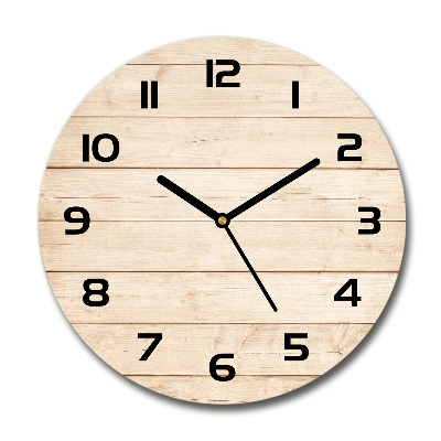 Reloj de pared redondo Fondo de madera