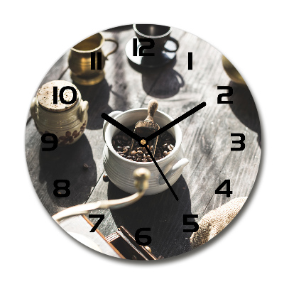 Reloj de cristal redondo Molinillo de café