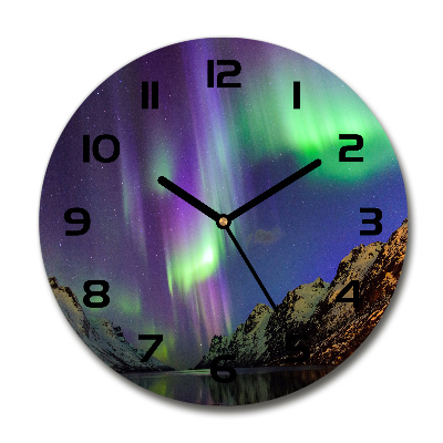 Reloj de pared redondo Auroras boreales