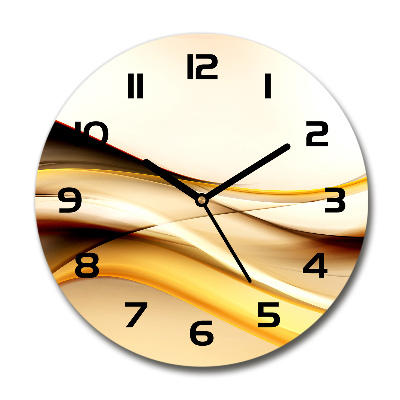 Reloj de cristal redondo Ondas abstractas
